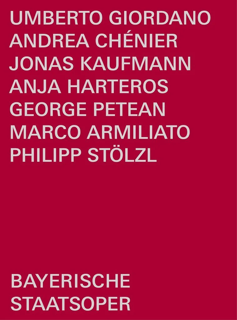 Andrea Chénier CD Kaufmann Harteros Orchestre National Bavarois Opéra