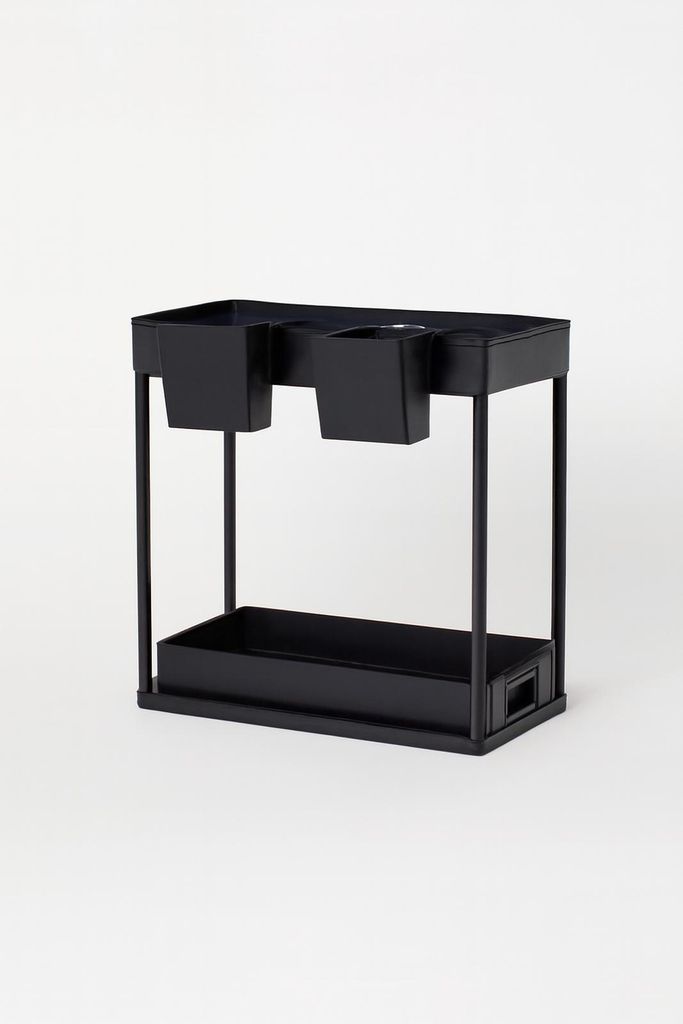 4x Multifunktionsregal mit 2 Böden 39,5x22,5x31 cm Regal für Bücher, Dekoration oder Stauraum für Büro, Wohnzimmer oder Badezimmer