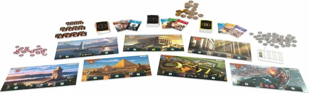 Jeu de stratégie 7 Wonders version espagnole pour 2 à 7 joueurs