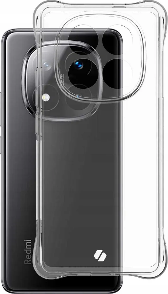 Coque silicone Redmi Note 14 Pro+ 5G anti-choc SPACECASE - Transparent