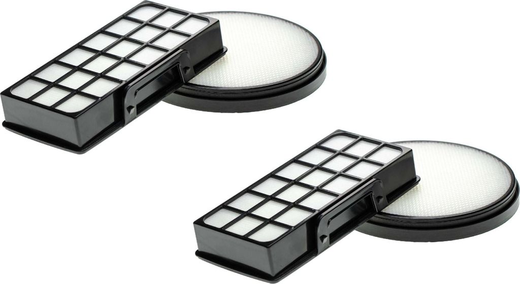 vhbw 2x Vormotor-Filter, 2x Abluft / EPA-Filter kompatibel mit Rowenta X-trem Power Cyclonic Car Pro RO7244EA Staubsauger
