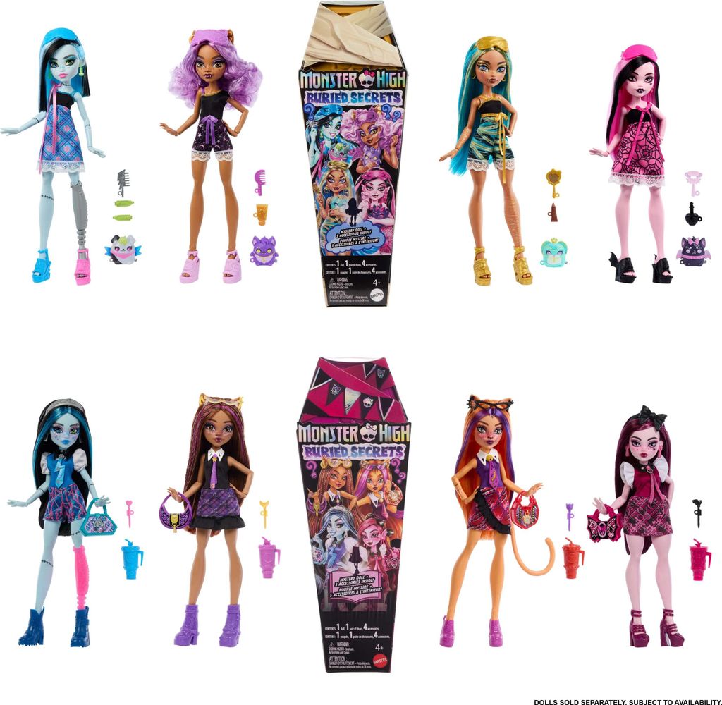 Mattel Monster High Buried-Secrets-Überraschungspuppen mit Produktbild 