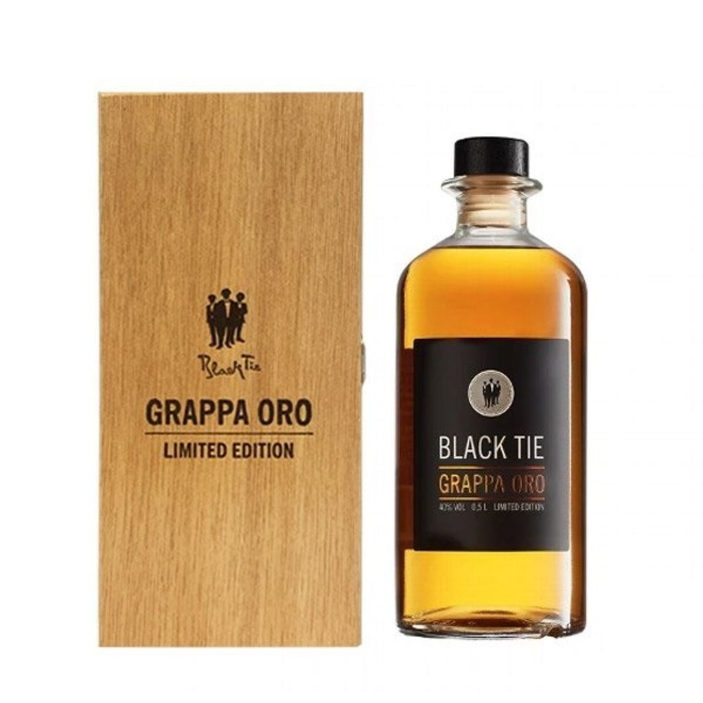 Black Tie Oro Grappa Limited Edition, 40% Vol. 0,5 l