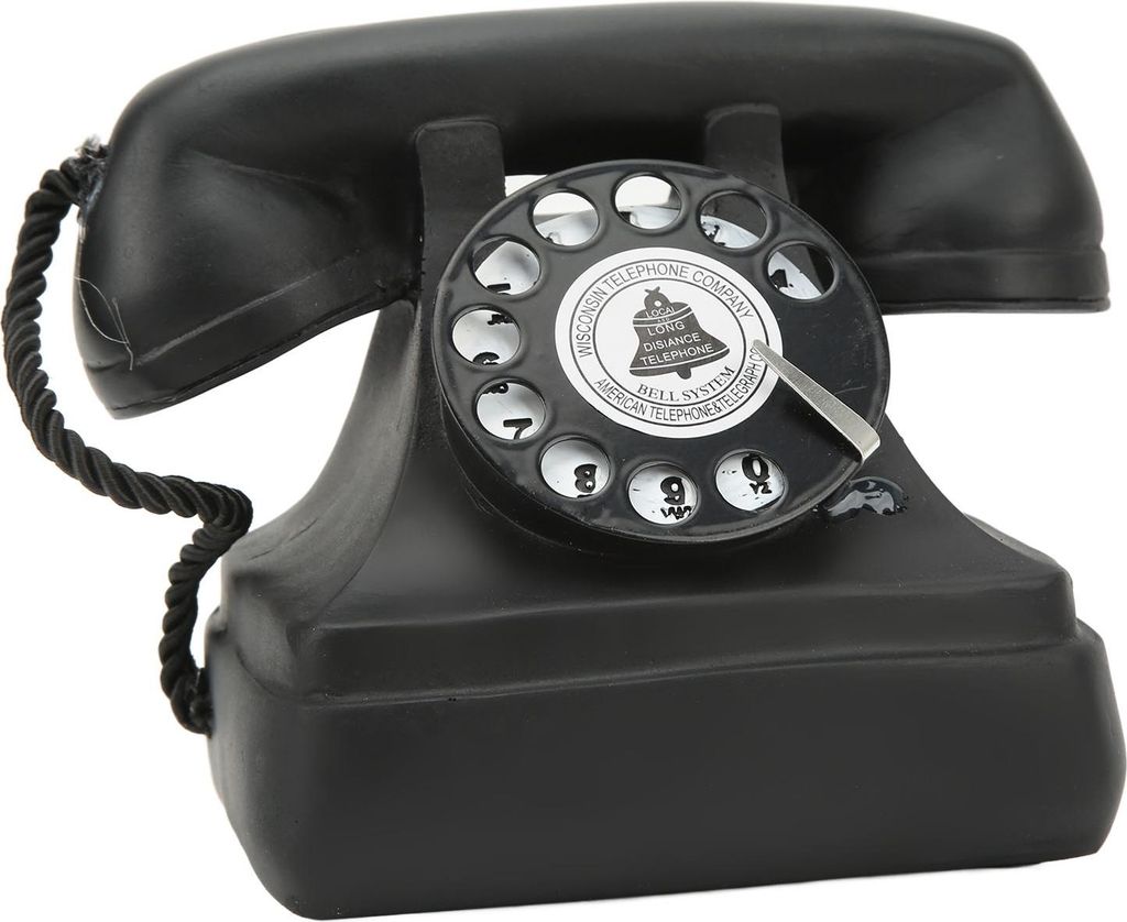 Rotary-Telefonmodell, Vintage-Festnetz-Ornament, klassisches Zifferblatt im alten Stil für den Schreibtisch zu Hause