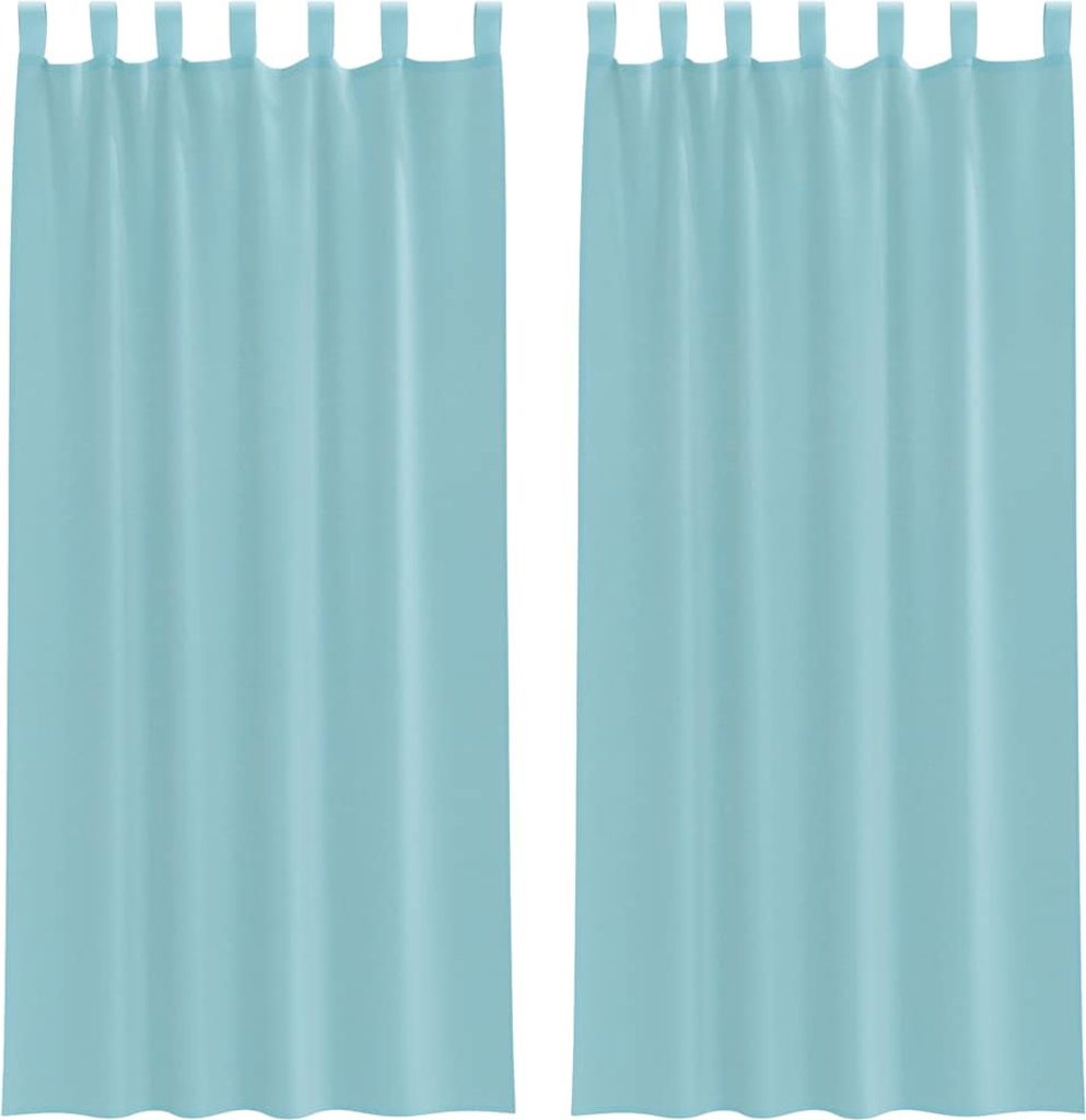vidaXL Voile Vorhänge mit Schlaufen 2 Stk. Türkis 140x225 cm