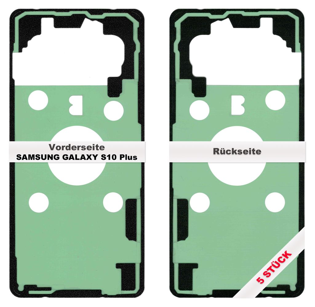 5x Samsung Galaxy S10 Plus G975 Akkudeckel Klebefolie Kleber Backcover Rahmen Batterie Glue