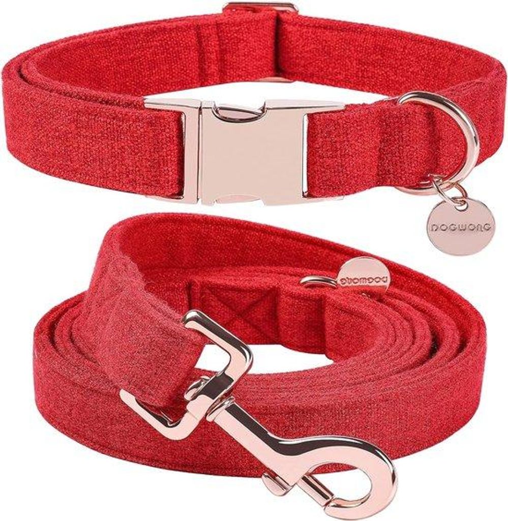 Schmuckband für kleine bis mittelgroße Hunde in Rot, drahtlose Halskette, bequeme Halsreifen