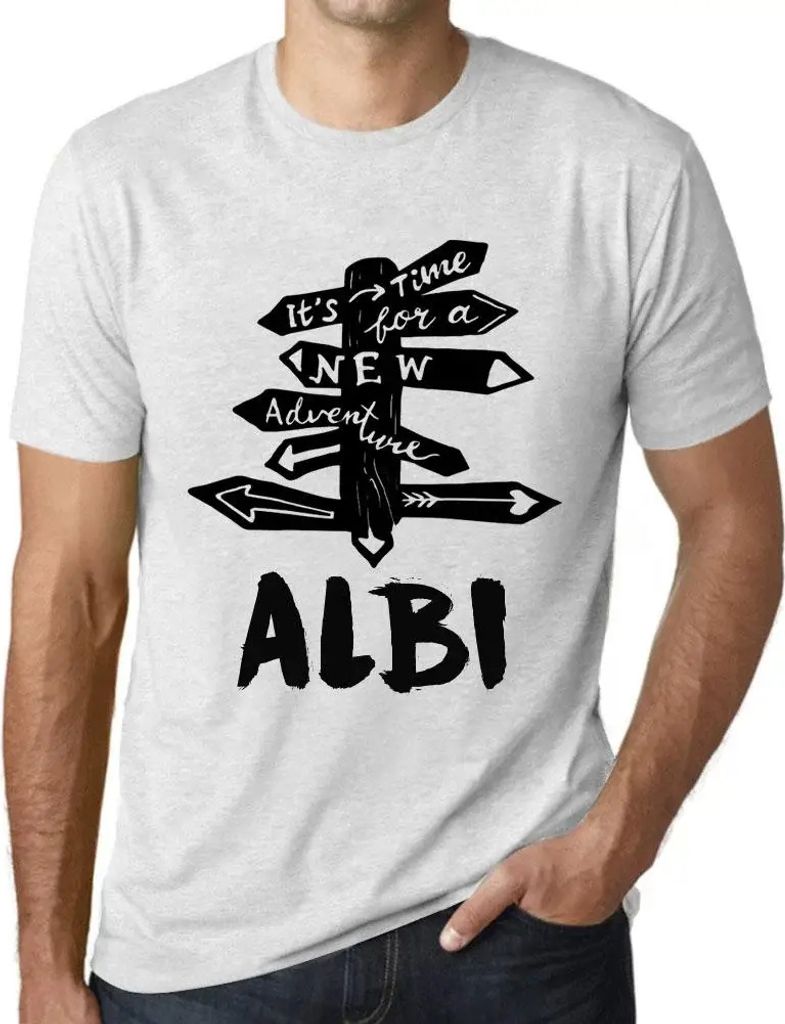 Herren Grafik T-Shirt Es ist Zeit für ein neues Abenteuer in Albi – It’s Time For A New Adventure In Albi – Öko-Verantwortlich Vintage Jahr...