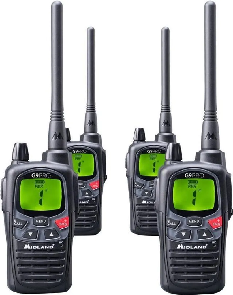 Kit Communication de Groupe 4 Midland G9 Pro pour Chantier et Chasse