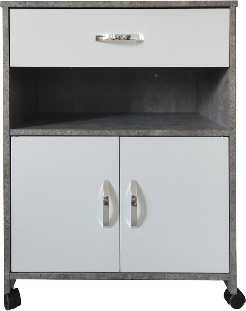 Küchenschrank Beton/Weiß Blanca Produktbild 