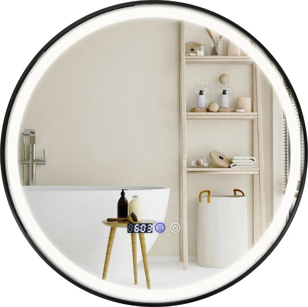 Miroir lumineux LED pour salle de bain design avec mémoire de lumière