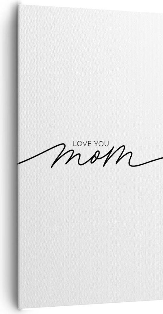 Bild auf Leinwand - Leinwandbild - Einteilig - Ich liebe dich Mama - 65x120cm - Wand Bild - Wanddeko - Wandbilder - Leinwanddruck - Bilder - Wandde...