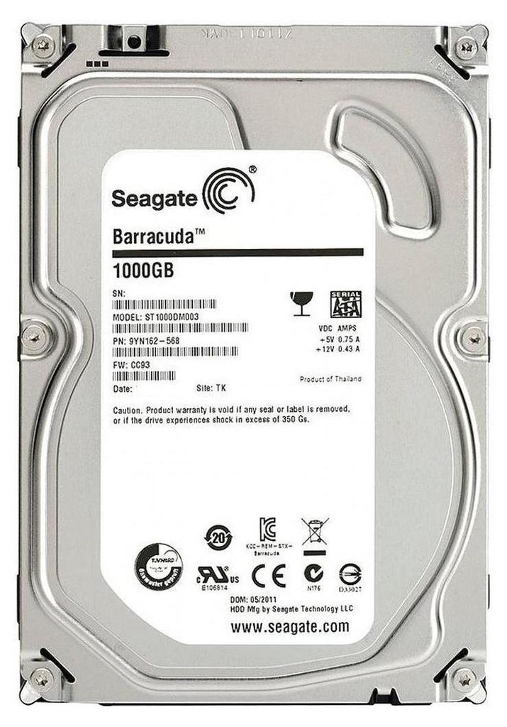 Seagate Desktop HDD ST1000DM003, 1 TB, 7200 RPM, 64 MB, Produktbild 