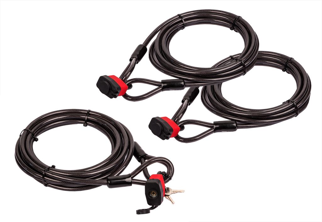 BigDean 3x Kabelschloss Schlaufenkabel 5m - Produktbild 