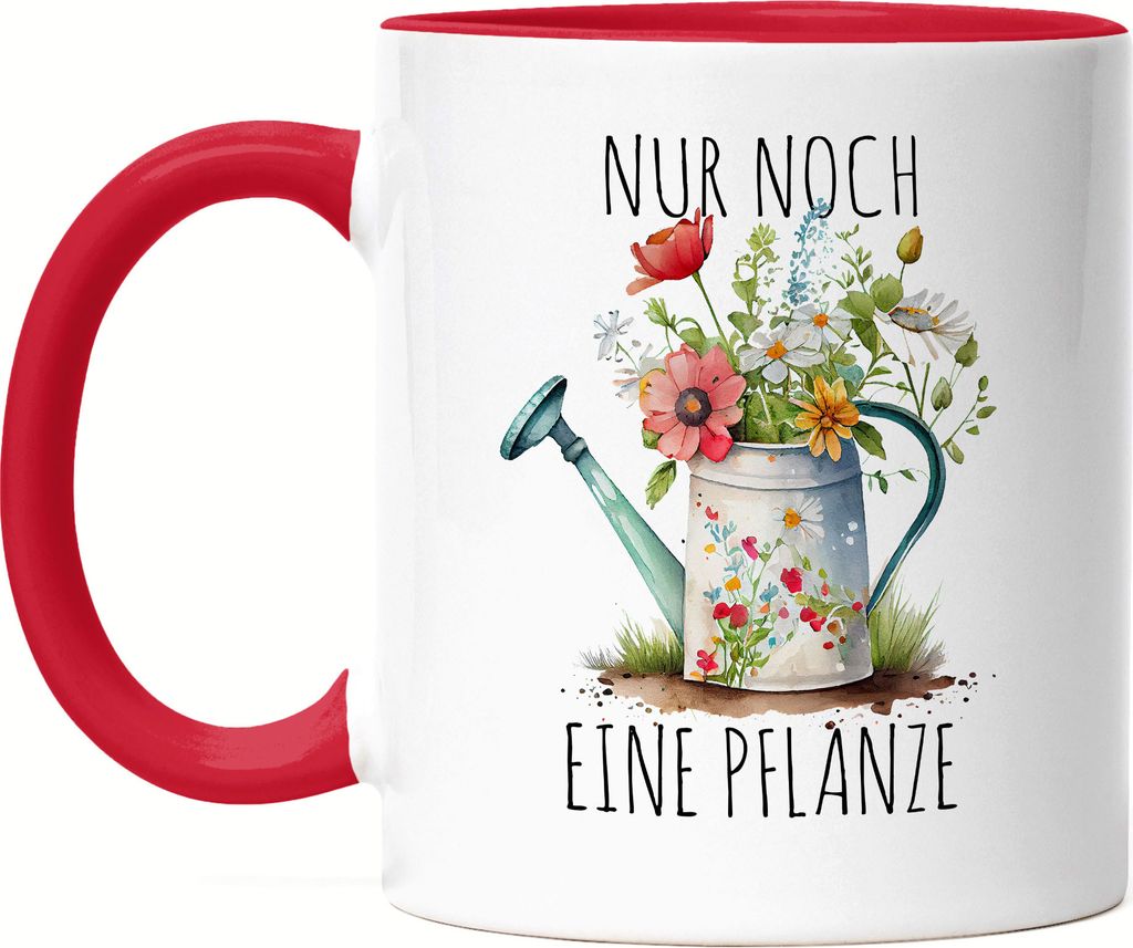 Nur noch eine Pflanze Tasse Rot Gärtnerin Pflanzenliebhaber Garten Ruft Oma Mama Hobbygärtnerin