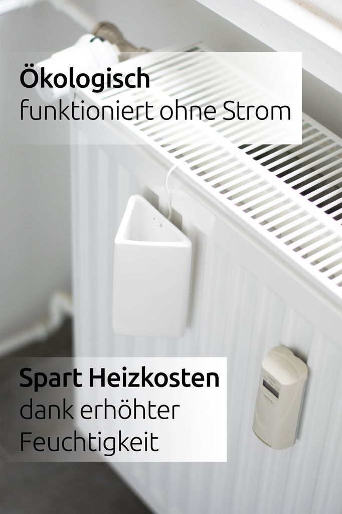 BonAura Luftbefeuchter Heizung Keramik Dreieckig I Haken & Produktbild 5