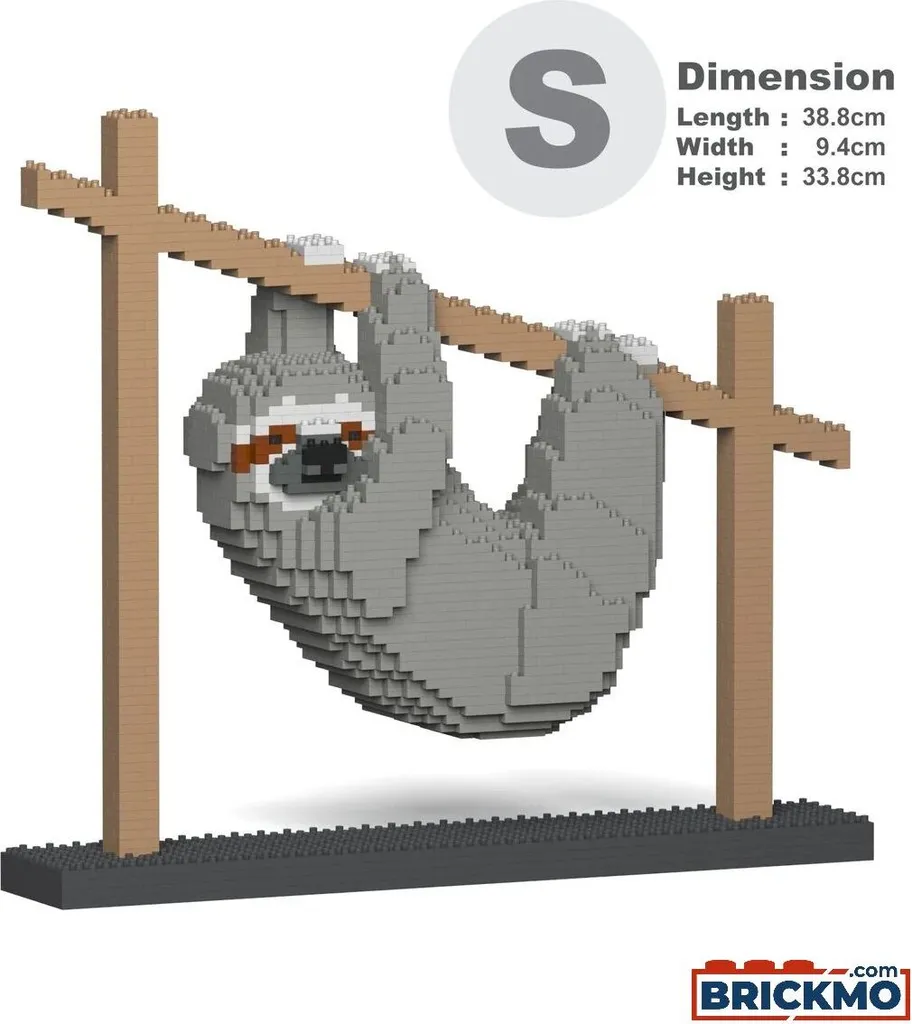 Sculpture de Paresseux à Monter en Briques JEKCA Modèle 01 Taille M 46