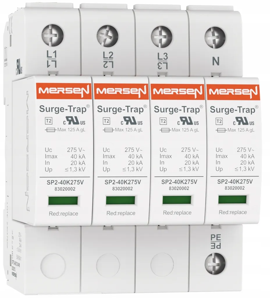 Protection de Surtension Type 2 Mersen 4 Pôles pour Réseau Triphasé - 3