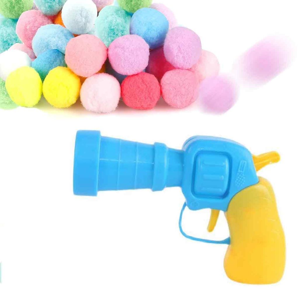Katzenball-Spielzeug-Schießpistole, Katzenball-Spielzeug, Katzenball-Plüsch-Ballwerfer mit verschwommener Kugel, lustiges interaktives Katzenspie...