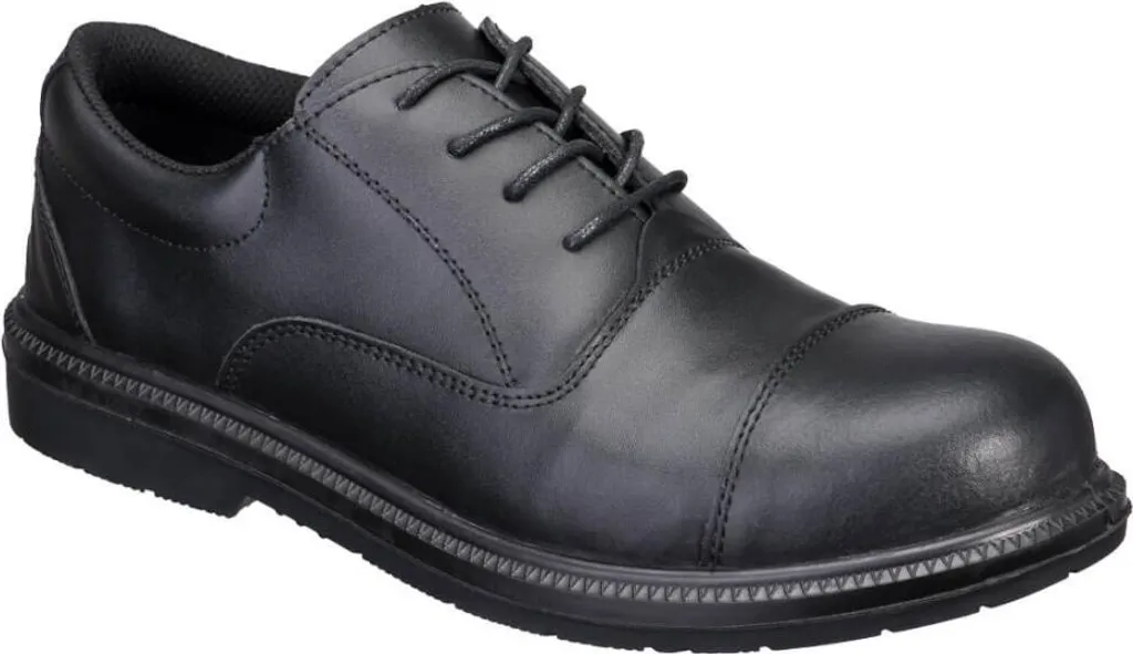 Chaussure de direction Steel Action S3 SR FO en cuir noir robuste
