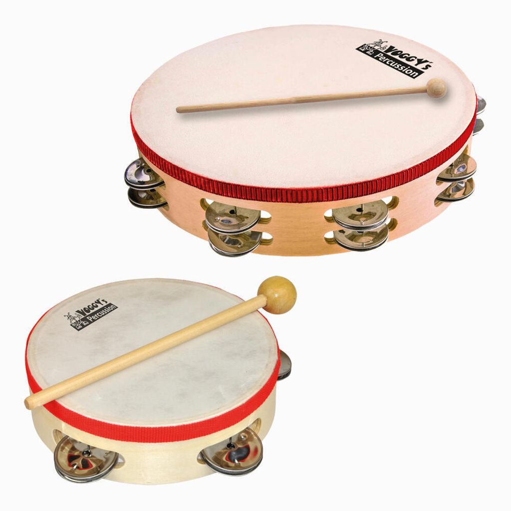 Voggenreiter Voggys Tamburin Set, 2-tlg., Schellenkranz, Schellenring, Percussion, Kinder, Instrument, Ab 3 Jahre