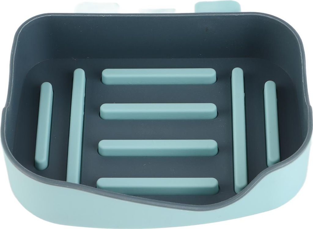 Badezimmer Seifenschale Wand montiert Kunststoff Seife Lagerung Platte Tablett Organisation Badezimmer Zubehör hellblau