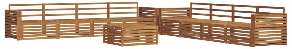 vidaXL Outdoor-Sofagarnitur 9 pcs Natur Massivholz Akazie