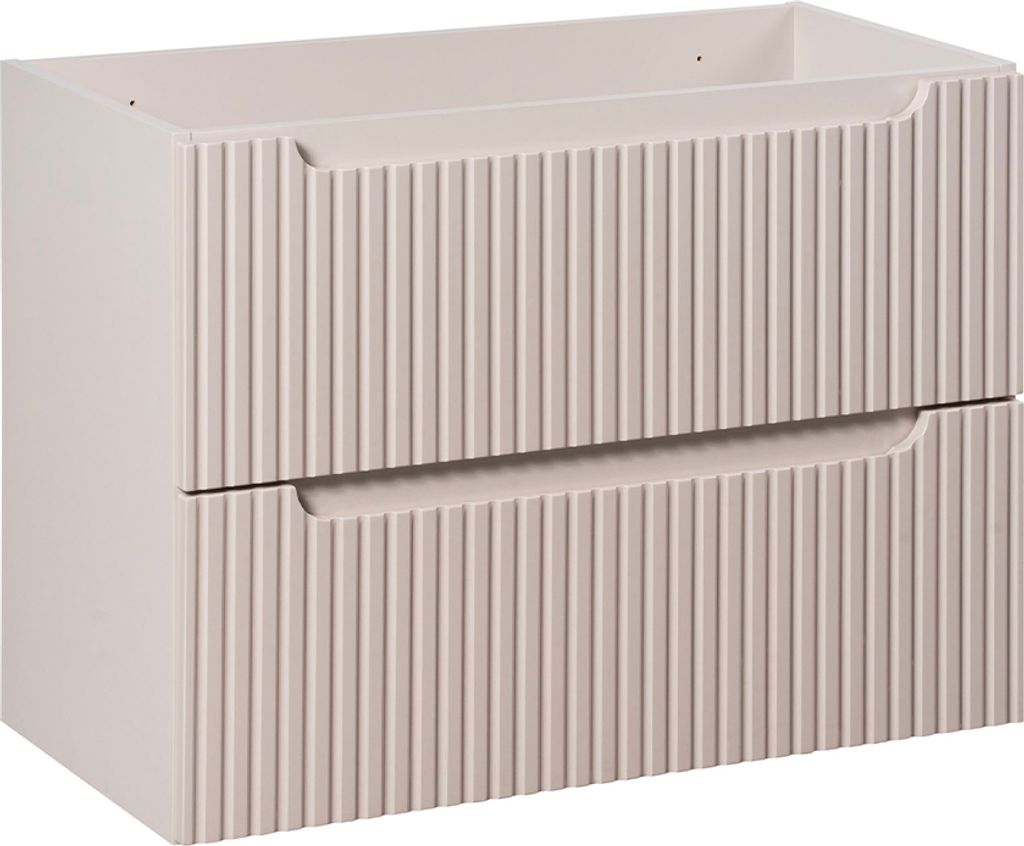 Waschtischunterschrank 80cm Riva mit 2 Schubladen, Kaschmir