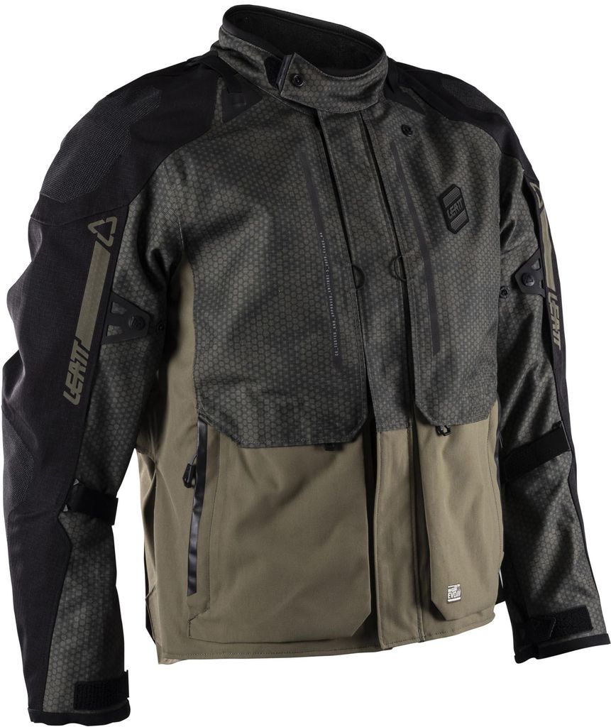 Leatt ADV DriTour 5.5 Short wasserdichte Motorrad Textiljacke, grün, M