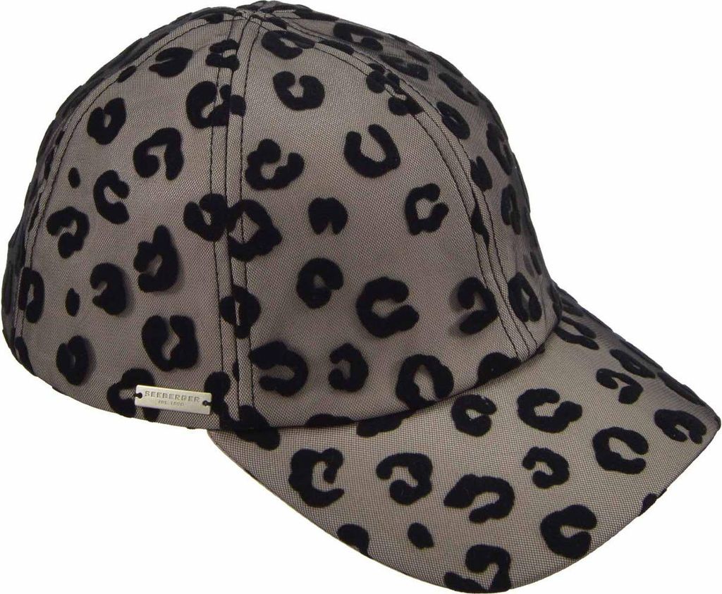 Seeberger Kunstleder Baseballcap, schwarz, Gr. M
