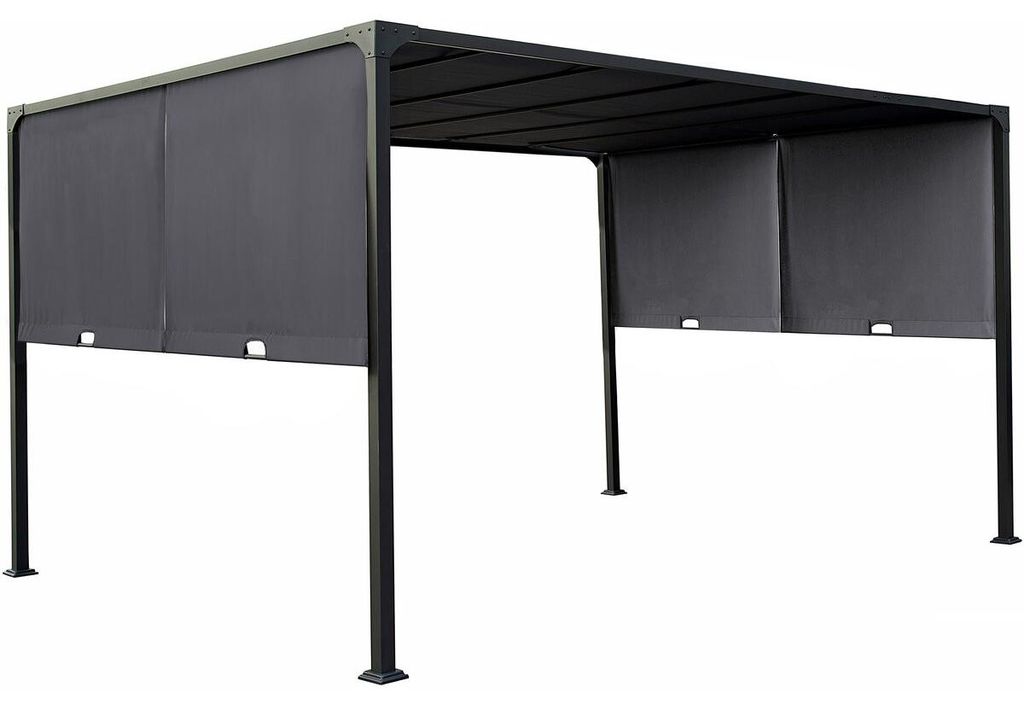 Pergola avec toit coulissant en métal "Courtenay" - 3 x 4 m Image du produit 
