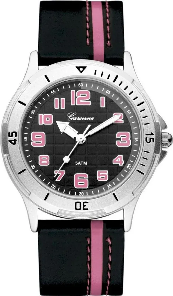 Montre Garonne File KQ30Q459 Ultra Plate en Acier Inoxydable et Cuir