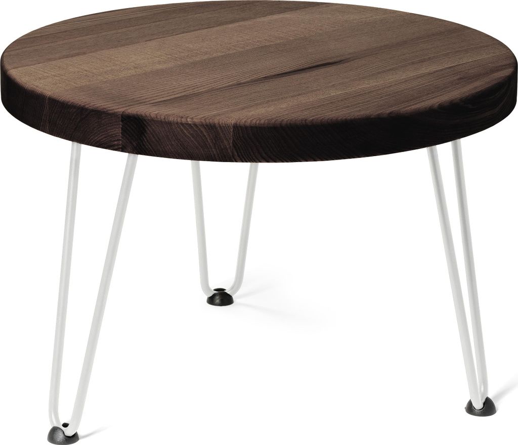 LAMO Manufaktur Couchtisch rund aus Holz 50 cm | Beistelltisch couch | Nachttisch Holz, Wohnzimmertisch klein, Kaffeetisch | Stärke: 40 mm, Farbe:...
