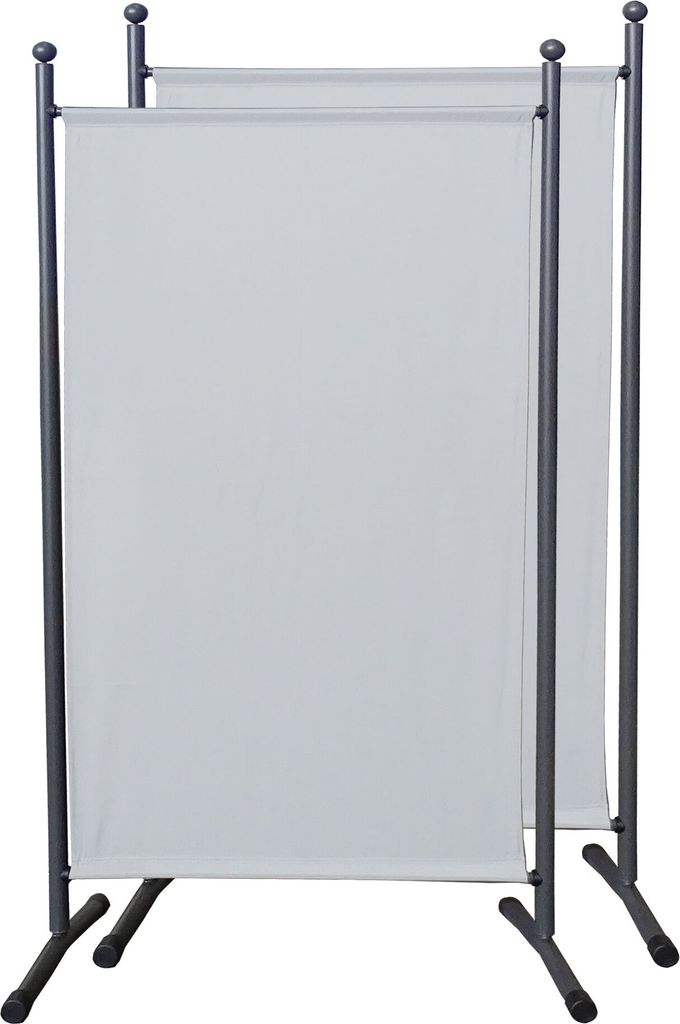 2 Stück Paravent 180 x 78 cm Weiß - Raumteiler Stellwand Blickdicht Innen & Außen - Garten & Balkon Sichtschutz Trennwand