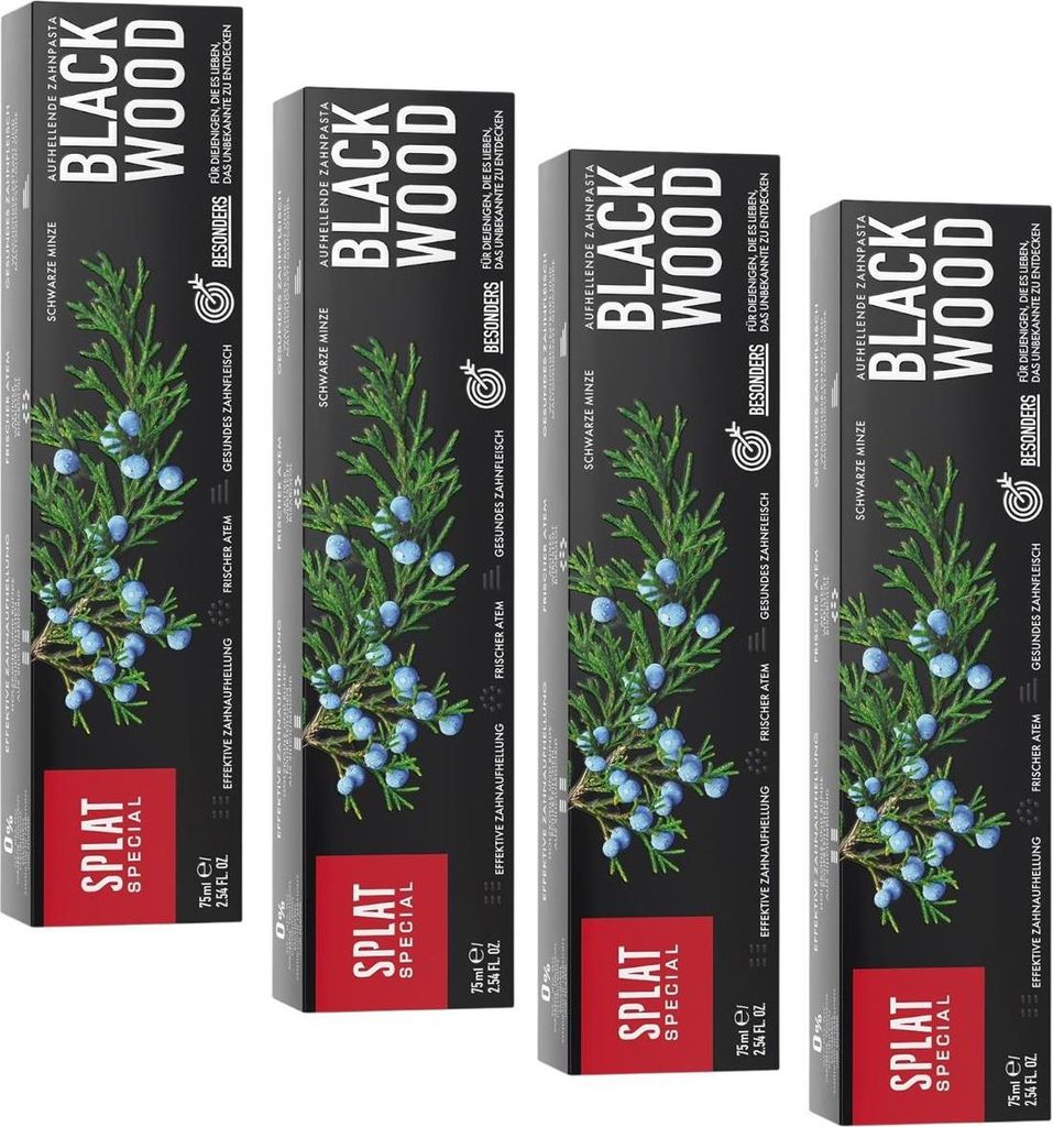 Splat Blackwood Whitening Zahnpasta 75ml, 4er Pack Produktbild 