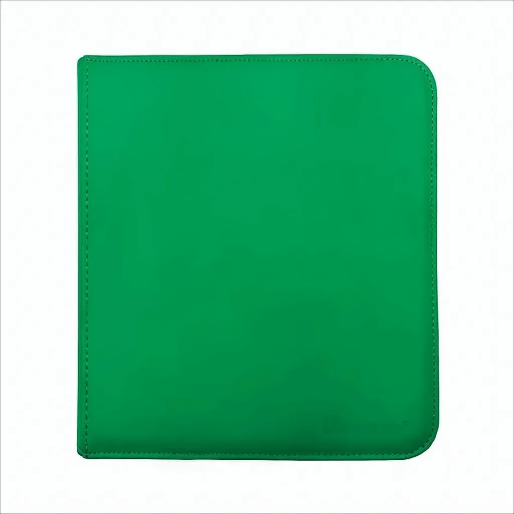 Classeur 12 poches Vert zippé - Fini les cartes qui glissent ou s'abîment