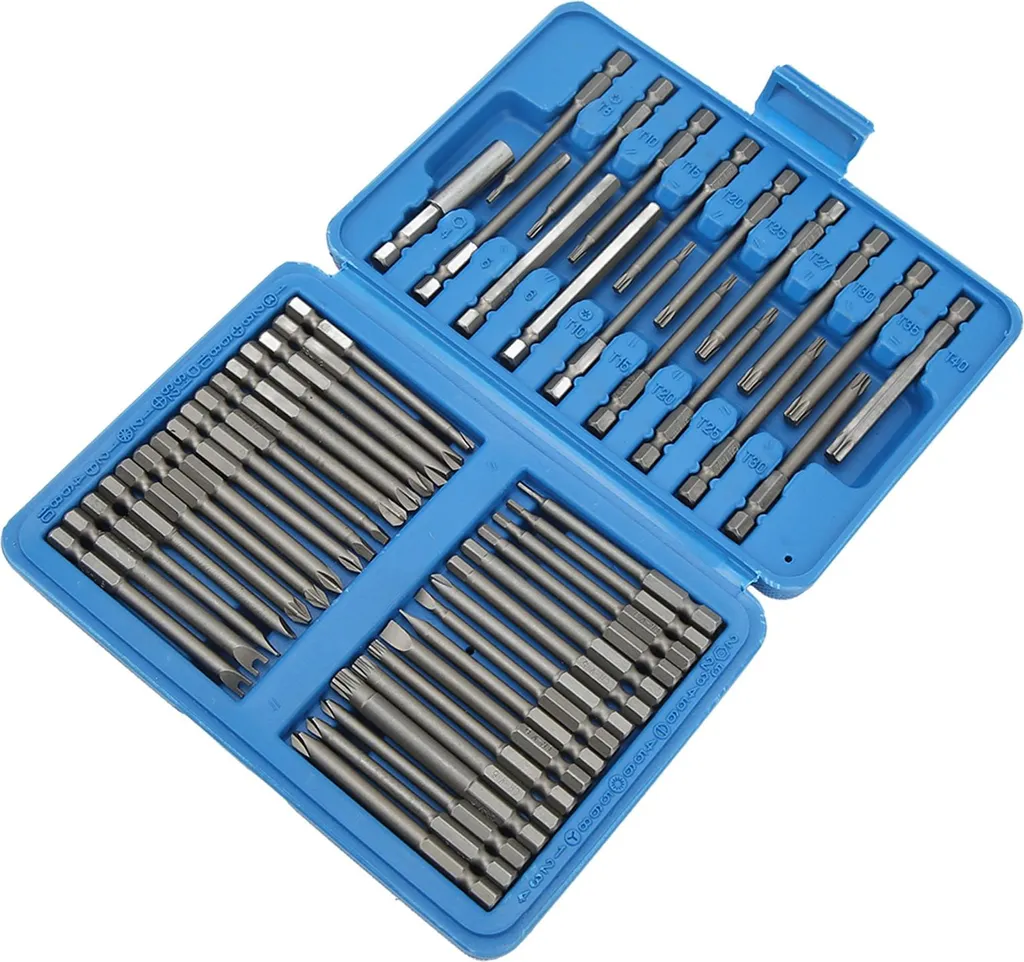 Set 50 embouts de vissage extra-longs en acier chrome-vanadium durable