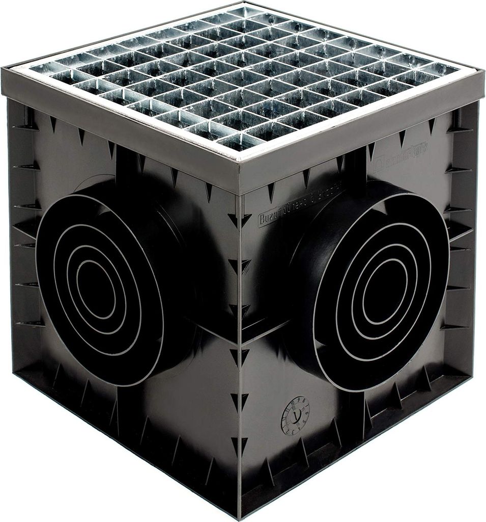 Hofablauf 300x300mm Kl. A15 Hofsinkkasten mit Siphon Gully KG Rohr Revisionsschacht