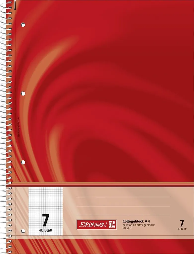 Organisez vos Notes A4 avec le Lot Brunnen 106720702 Linéature 07 x5