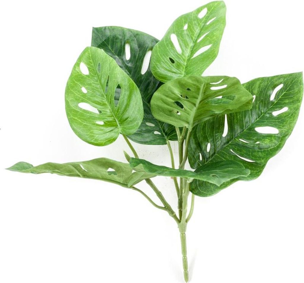 artplants.de Philodendron Kunstpflanze PUYA, Steckstab, 30cm - Monstera künstlich/Künstliche Zimmerpflanze