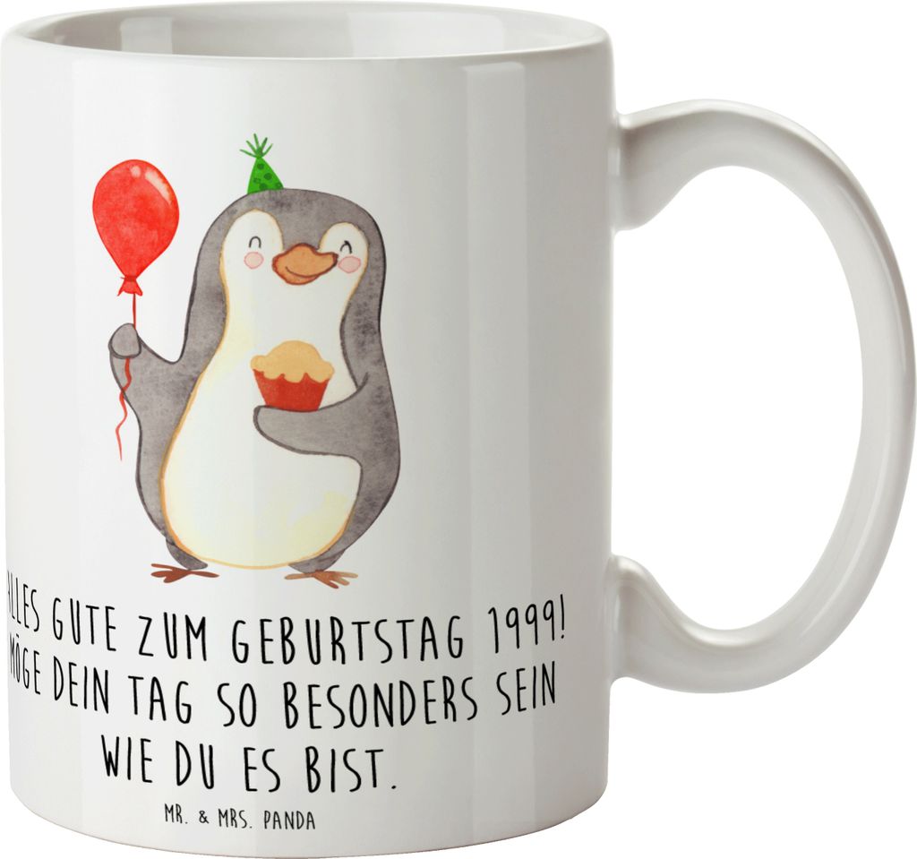 Mr. & Mrs. Panda Kaffeetasse 1999 Geburtstag - Weiß - Produktbild 
