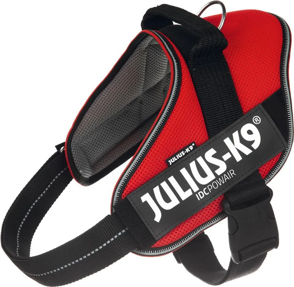 Harnais de Poitrail Respirant Julius K9 IDC Powair Rouge Taille XL Chien