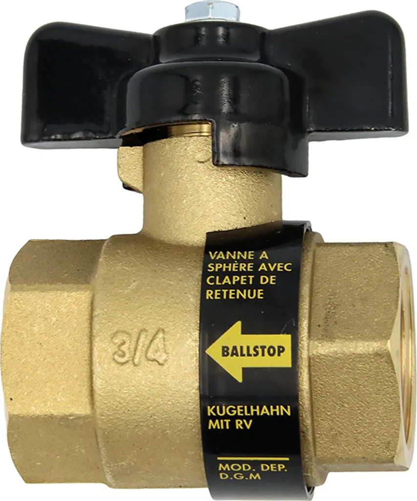 Vanne de coupure 3/4 pouce pour circuit d'eau avec poignée de précision - 2