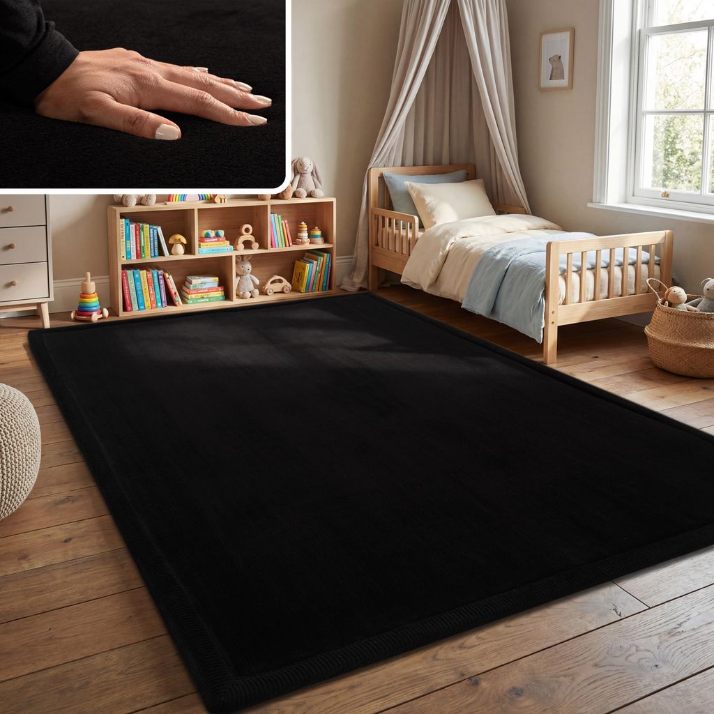 Kinderteppich Kinderzimmer Teppich Baby Spielteppich Flauschig Rutschfest Deko Grösse 100x200 cm