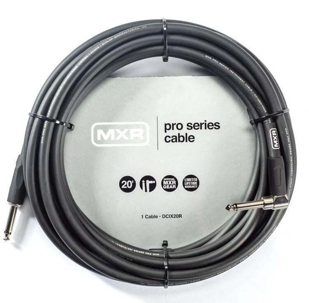 Câble instrument Dunlop MXR DCIX20R PRO 6m jack droit coudé Pro
