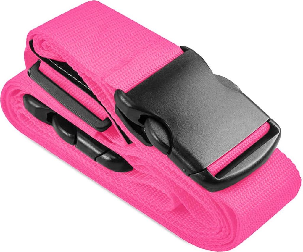 Koffergurt Gepäckgurt Koffergürtel Kofferband Gepäckband Kofferriemen Reise Band, Pink