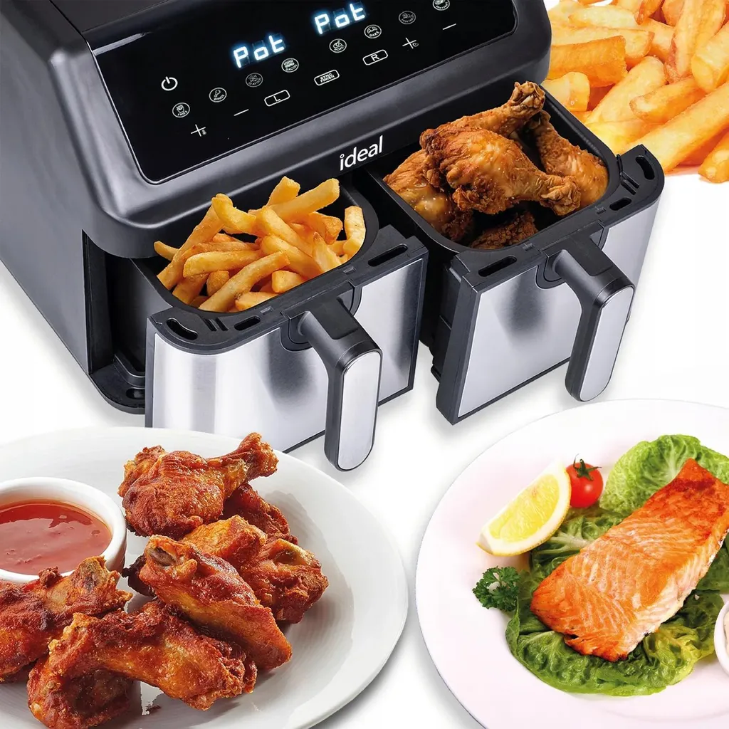 Friteuse airfryer 9L Eldom IDEAL pour cuire deux plats simultanément - 11