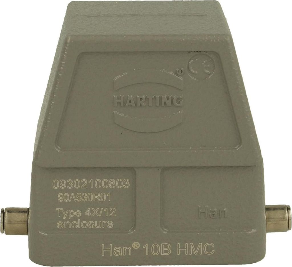 HARTING Han 10B HMC Topfgehäuse hoch ohne Kabelabgang, für 1 Bügel (am Unterteil) - 1 Stück