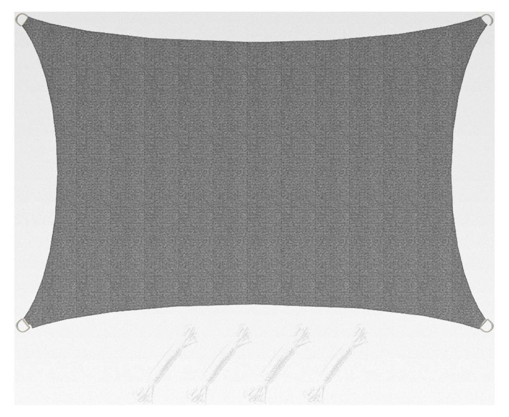 Sonnensegel Rechteckig 1,5x2m mit 90% UV Schutz - Wasserdurchlässig und Atmungsaktiv - Für Pergola, Trampolin, Carport und Pool
