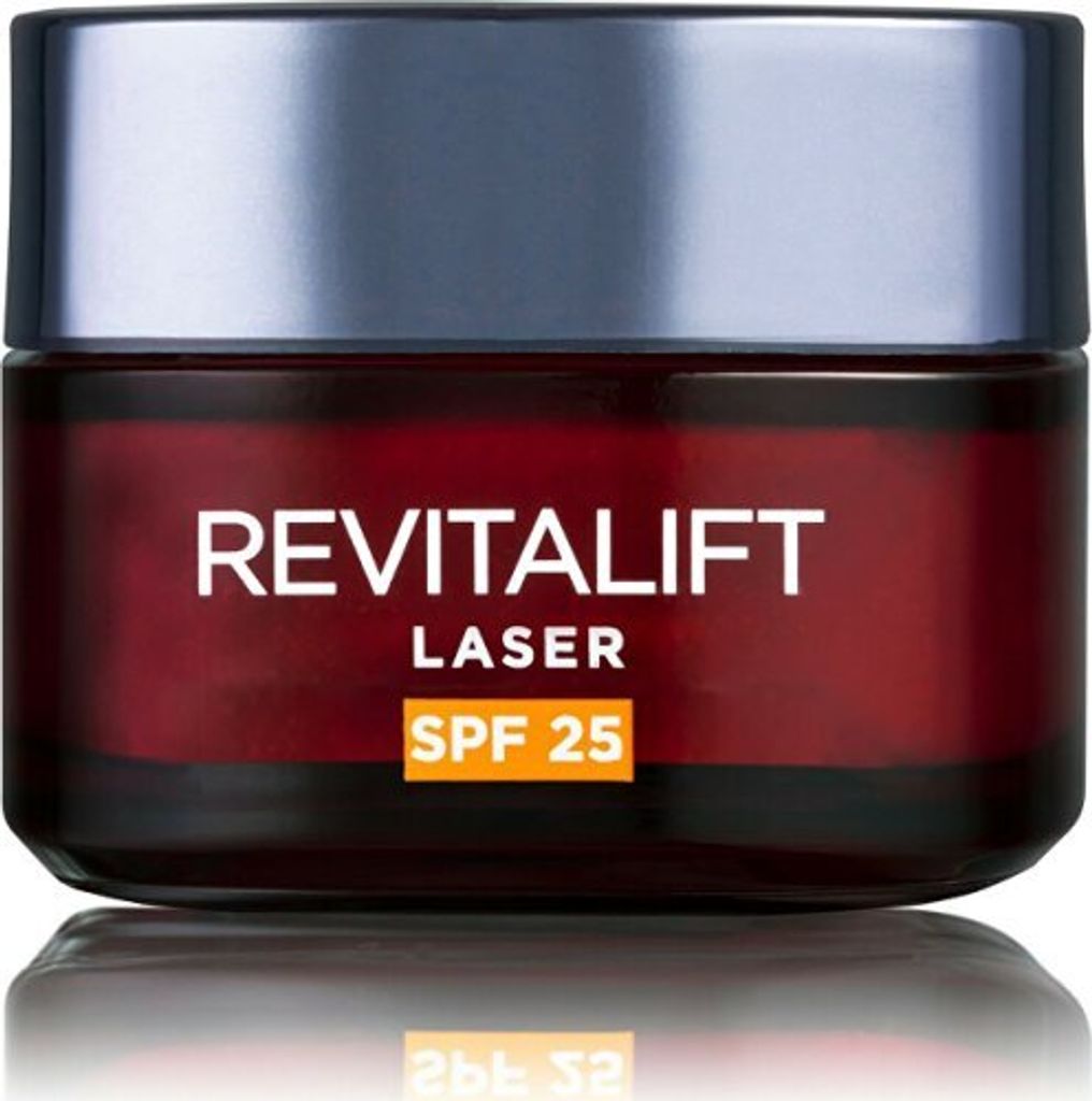 A product shot of a jar of L'Oréal Paris Revitalift Laser X3 Anti-Ageing Cream SPF 25.